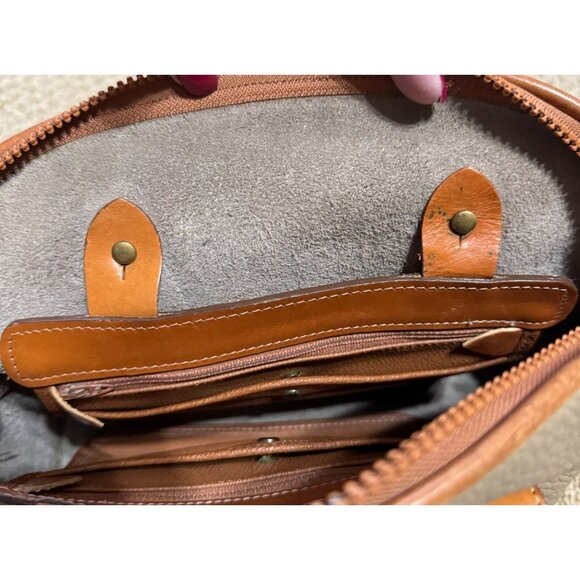 Vtg Dooney & Bourke All Weather Leather Norfolk Satchel Purse Bag w/ COA - Picture 9 of 9